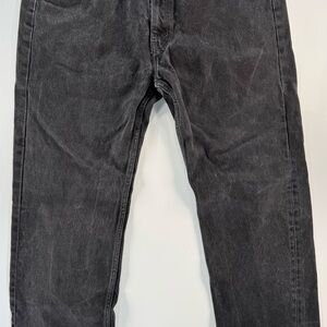 Levis 505 Jeans Mens 40x34 Straight Red Tab Black Wash Denim Casual